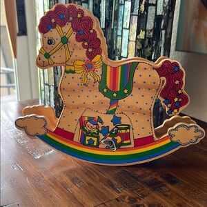 Wooden Rocking Horse Music Box